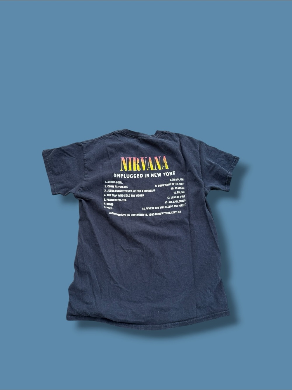 NIRVANA Black Unplugged t shirt - Picture 2 of 5